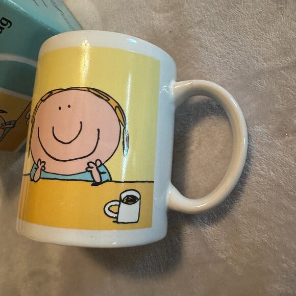 Leanin' Tree Vintage Coffee Mug Funny Smiling Face office humor Novelty in box - Picture 4 of 7